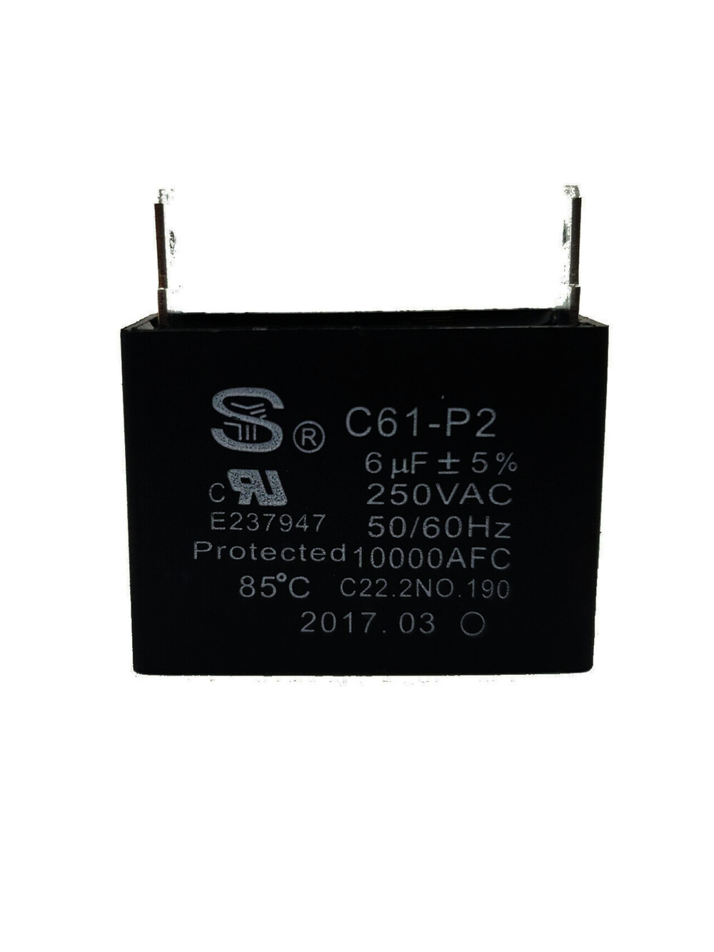 1PCS C61-P2 1.uf 250VAC 50/60Hz 10000AFC C22.2NO.190 85 C Capaci